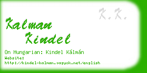 kalman kindel business card